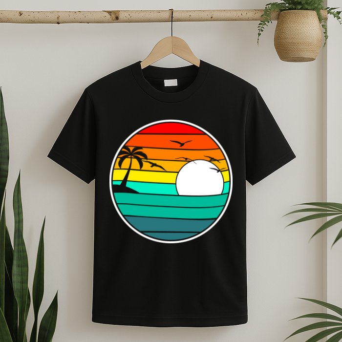 Retro Beach 80's Aesthetic  T-Shirt