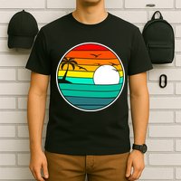 Retro Beach 80's Aesthetic  T-Shirt