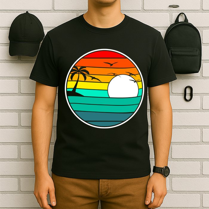 Retro Beach 80's Aesthetic  T-Shirt