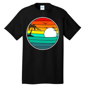 Retro Beach 80's Aesthetic  Tall T-Shirt