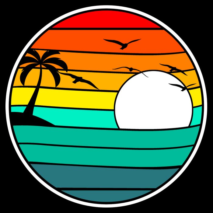 Retro Beach 80's Aesthetic  Impact Tech Backpack