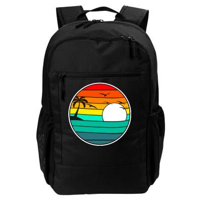 Retro Beach 80's Aesthetic  Daily Commute Backpack