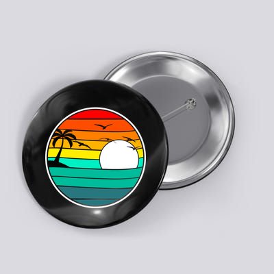 Retro Beach 80's Aesthetic  Button