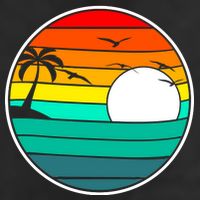 Retro Beach 80's Aesthetic  Adult Drive Performance Visor