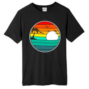 Retro Beach 80's Aesthetic  Tall Fusion ChromaSoft Performance T-Shirt