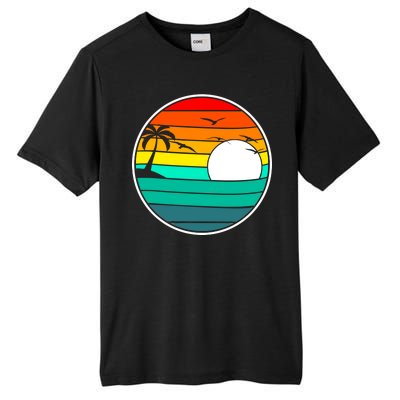 Retro Beach 80's Aesthetic  Tall Fusion ChromaSoft Performance T-Shirt