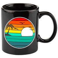 Retro Beach 80's Aesthetic  11oz C Handle Ceramic Mug