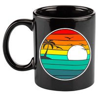 Retro Beach 80's Aesthetic  11oz C Handle Ceramic Mug