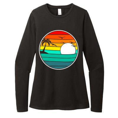 Retro Beach 80's Aesthetic  Womens CVC Long Sleeve Shirt