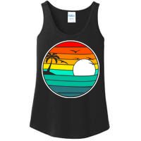 Retro Beach 80's Aesthetic  Ladies Essential Tank