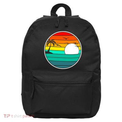 Retro Beach 80's Aesthetic  16 in Basic Backpack