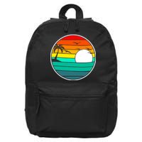 Retro Beach 80's Aesthetic  16 in Basic Backpack