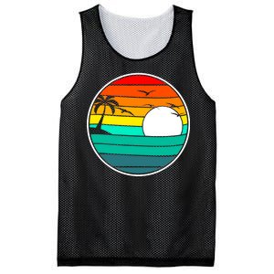 Retro Beach 80's Aesthetic  Mesh Reversible Basketball Jersey Tank