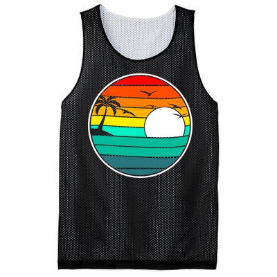 Retro Beach 80's Aesthetic  Mesh Reversible Basketball Jersey Tank