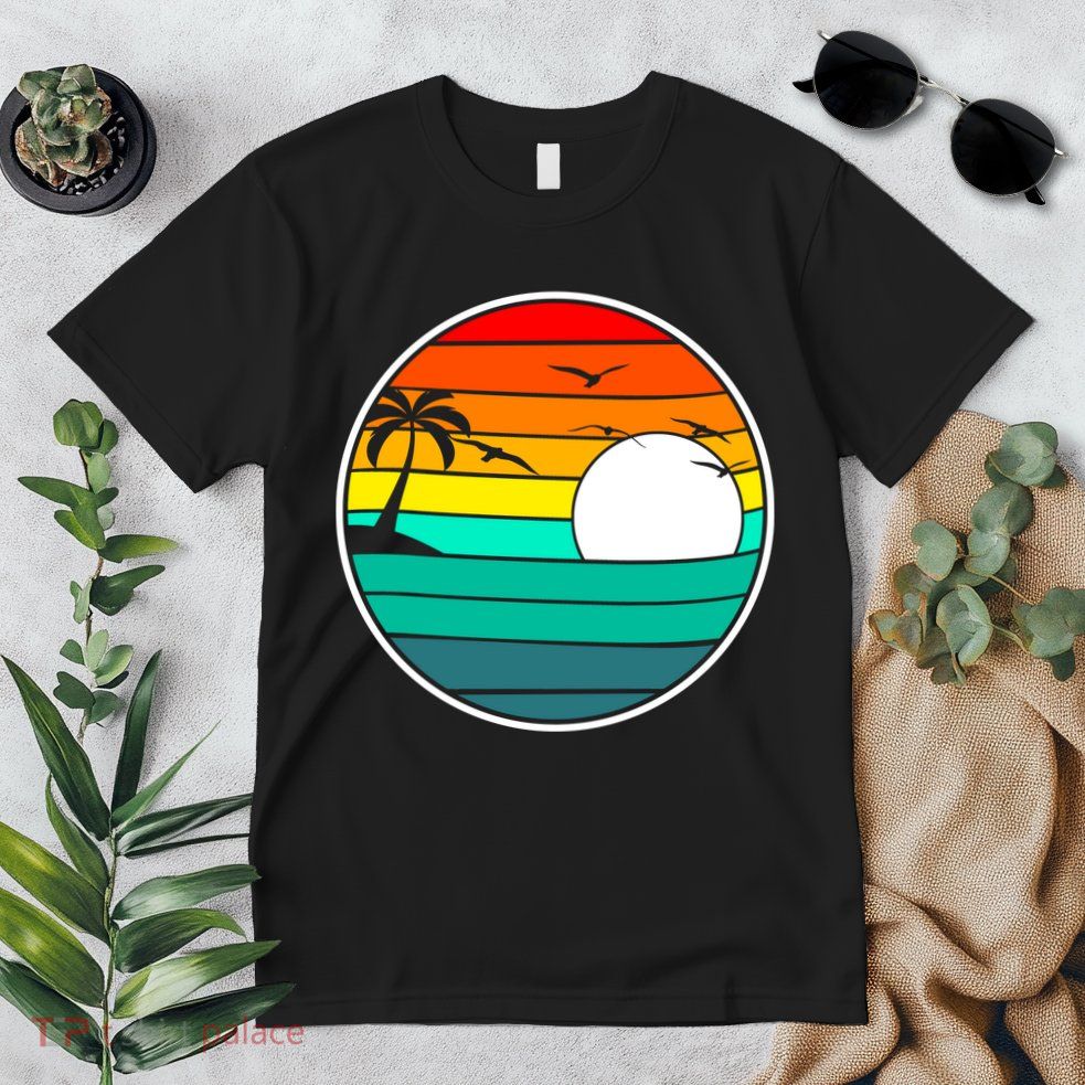Retro Beach 80's Aesthetic  Premium T-Shirt
