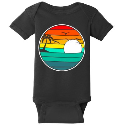 Retro Beach 80's Aesthetic  Baby Bodysuit