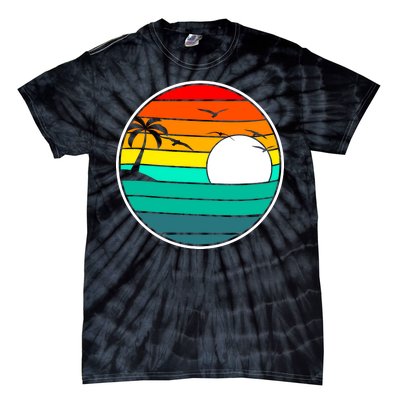 Retro Beach 80's Aesthetic  Tie-Dye T-Shirt