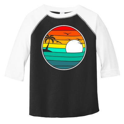 Retro Beach 80's Aesthetic  Toddler Fine Jersey T-Shirt