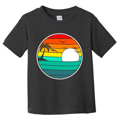 Retro Beach 80's Aesthetic  Toddler T-Shirt