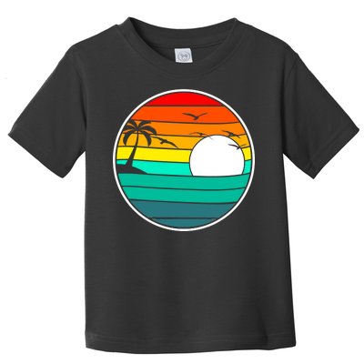 Retro Beach 80's Aesthetic  Toddler T-Shirt