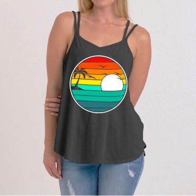 Retro Beach 80's Aesthetic  Women's Strappy Tank