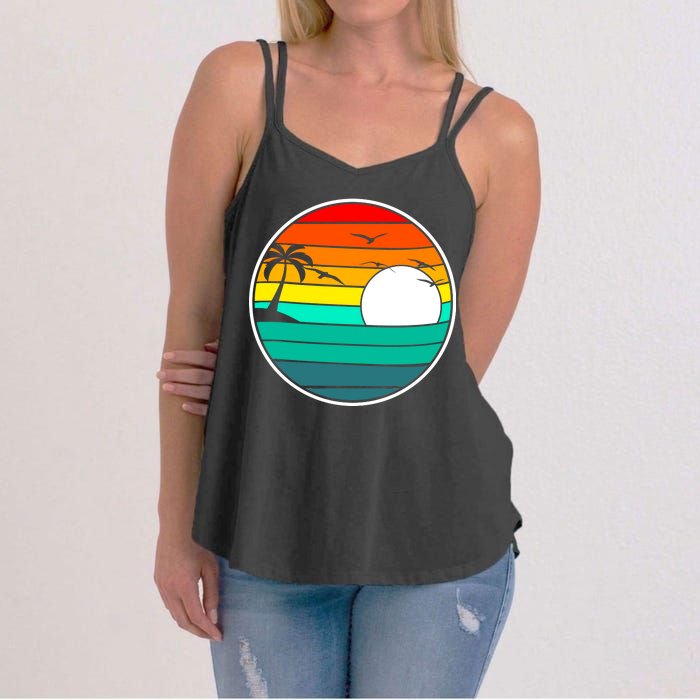 Retro Beach 80's Aesthetic  Women's Strappy Tank