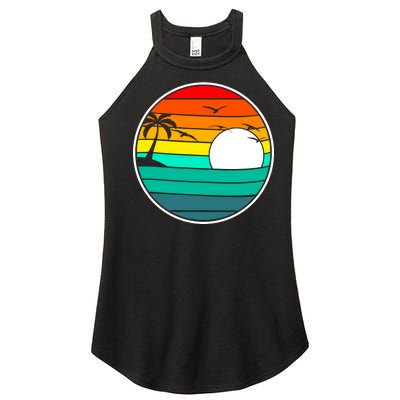 Retro Beach 80's Aesthetic  Women’s Perfect Tri Rocker Tank