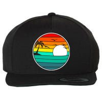 Retro Beach 80's Aesthetic  Wool Snapback Cap