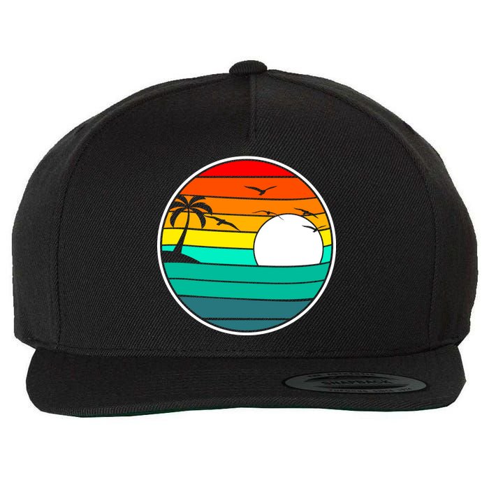 Retro Beach 80's Aesthetic  Wool Snapback Cap