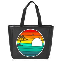 Retro Beach 80's Aesthetic  Zip Tote Bag