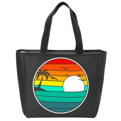 Retro Beach 80's Aesthetic  Zip Tote Bag