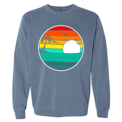 Retro Beach 80's Aesthetic  Garment-Dyed Sweatshirt