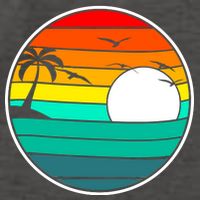 Retro Beach 80's Aesthetic  Vector Backpack