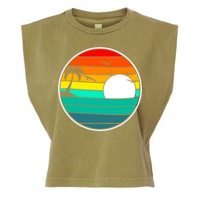 Retro Beach 80's Aesthetic  Garment-Dyed Women's Muscle Tee