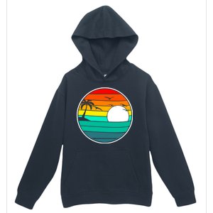 Retro Beach 80's Aesthetic  Urban Pullover Hoodie