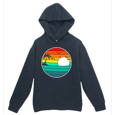 Retro Beach 80's Aesthetic  Urban Pullover Hoodie