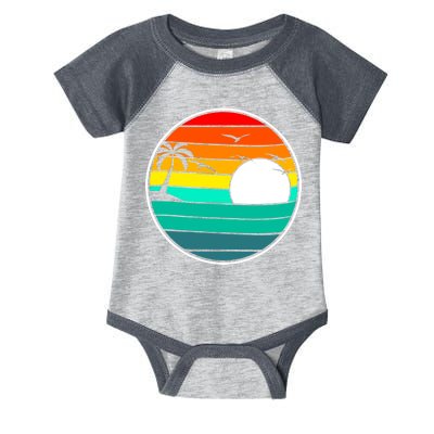 Retro Beach 80's Aesthetic  Infant Baby Jersey Bodysuit