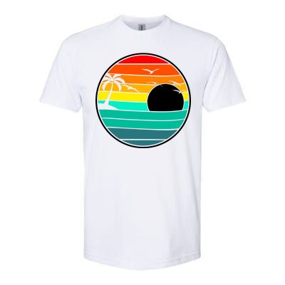 Retro Beach 80's Aesthetic  Softstyle® CVC T-Shirt