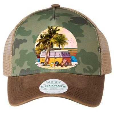 Retro Beach Hippie Van Legacy Tie Dye Trucker Hat