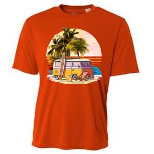 Retro Beach Hippie Van Cooling Performance Crew T-Shirt