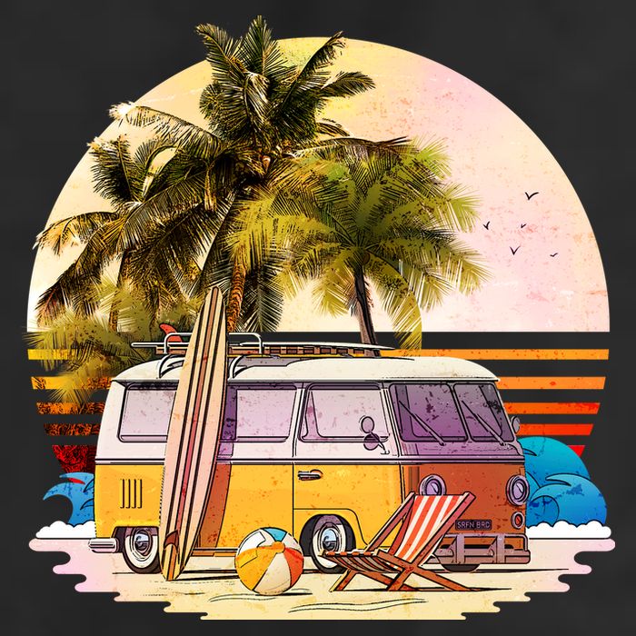 Retro Beach Hippie Van Cool Comfort Performance Bucket Hat