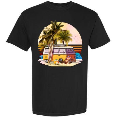 Retro Beach Hippie Van Garment-Dyed Heavyweight T-Shirt