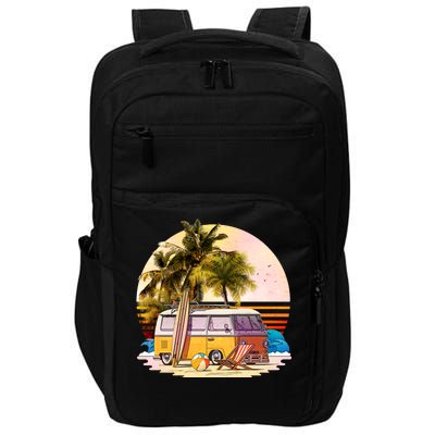 Retro Beach Hippie Van Impact Tech Backpack