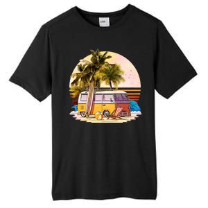 Retro Beach Hippie Van Tall Fusion ChromaSoft Performance T-Shirt