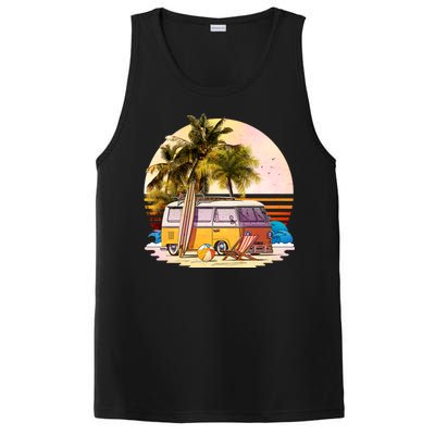 Retro Beach Hippie Van PosiCharge Competitor Tank