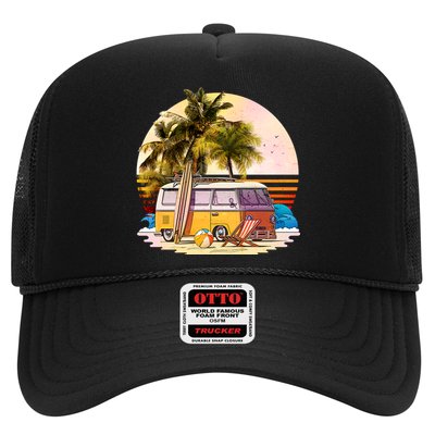 Retro Beach Hippie Van Trucker Hat
