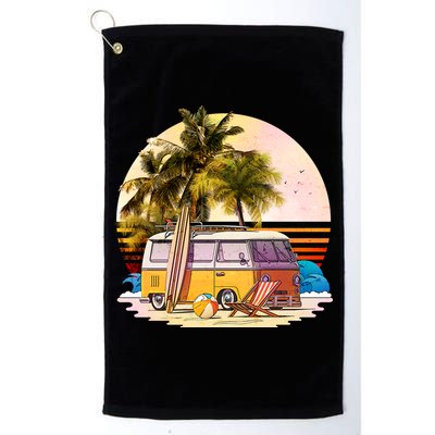Retro Beach Hippie Van Golf Towel