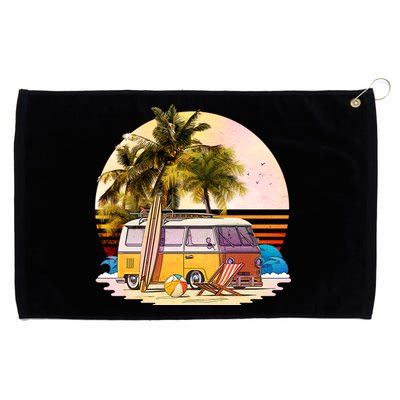 Retro Beach Hippie Van Grommeted Golf Towel