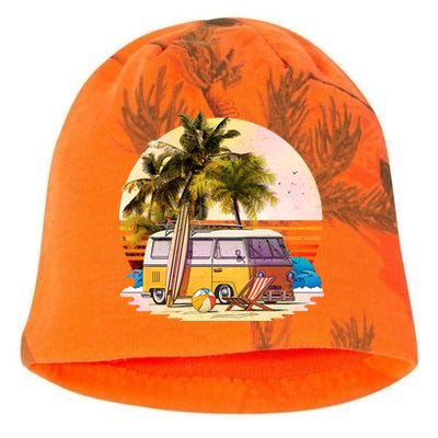 Retro Beach Hippie Van Kati - Camo Knit Beanie