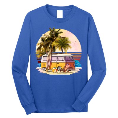 Retro Beach Hippie Van Long Sleeve Shirt